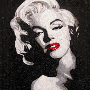 Mosaico serie mista - Marilyn 2, marmo e smalto, 95,6x149,7 cm